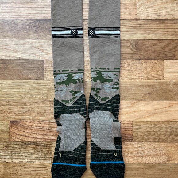 Men's Large 8-12 Stance MLB Diamond Pro Long Baseball Socks Tan Camo Feel360 - Picture 1 of 2